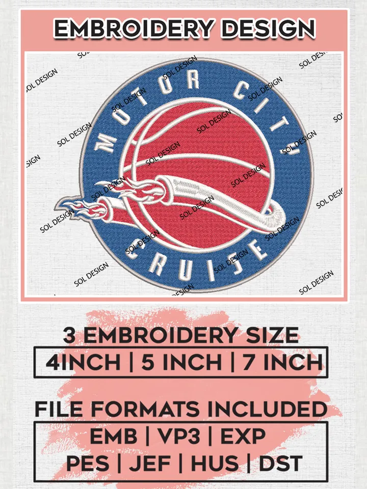 Mobile Revelers Basketball Team Round Logo Embroidery Designs, NBA G League Team Embroidery Files, Basketball Machine Embroidery Designs, NBA Mobile City Revelers Team Logo, Sport Machine Embroidery Design, Digital Download