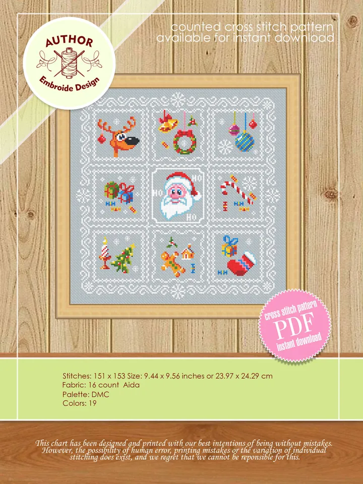 Christmas sampler cross stitch pattern download PDF Christmas pattern digital Winter holiday cross stitch, Quick cross stitch sampler #N25