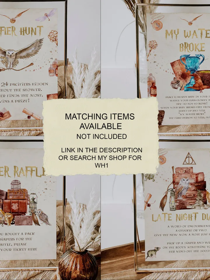 Thank you tag Wizarding World; Magic School Baby Shower; Printable thank you sticker; thank you favor tag Magical Party Decoration; wh1