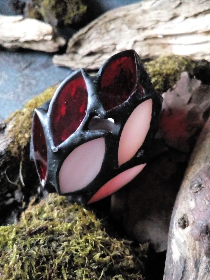 Dragon egg ring holder - handmade stained glass, home decor