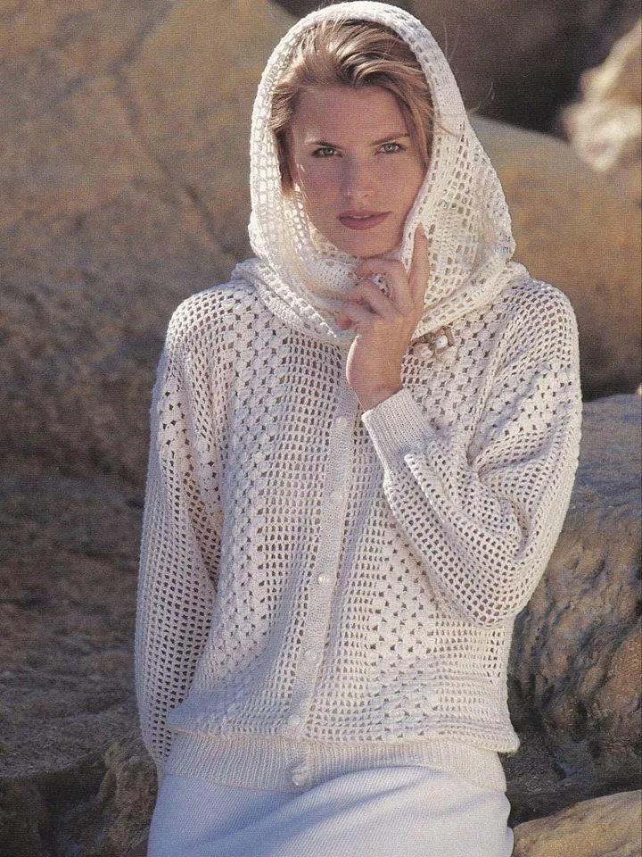 Cardigan pattern, crochet pattern cardigan, lace cardigan, jacket pattern, mesh cardigan pattern pdf instant download