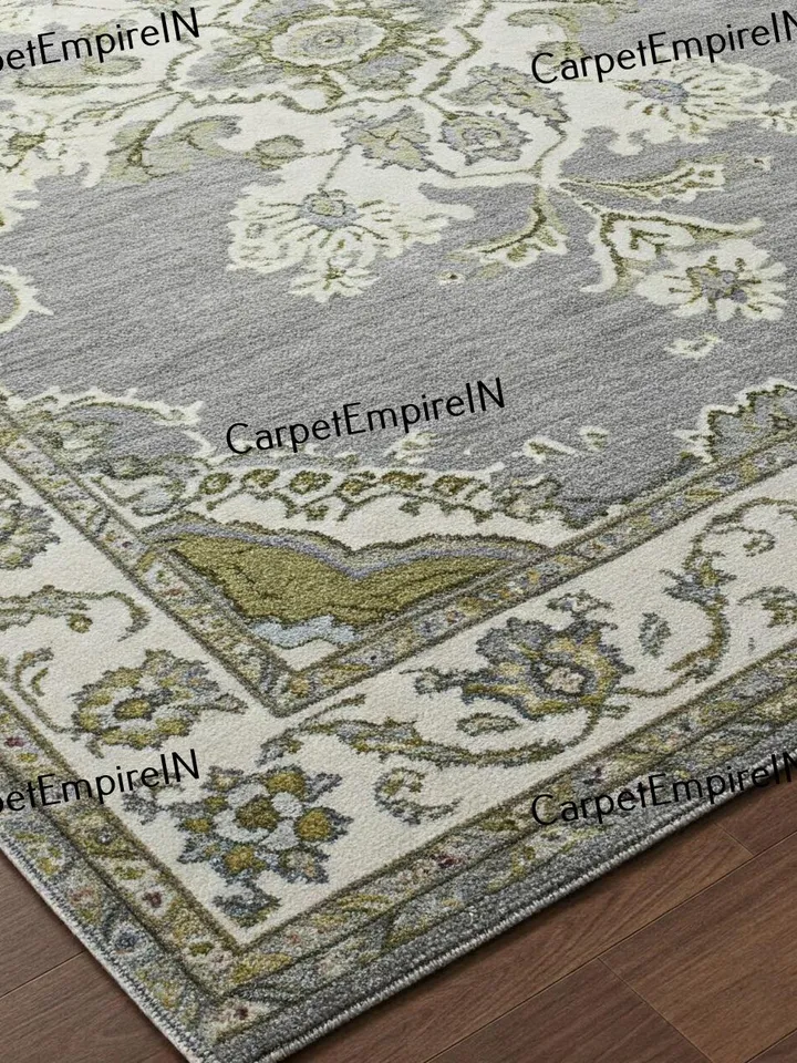 Exquisite Gray Modern Oushak Hand Knotted Rug 4x6,5x8,6x9,8x10,9x12,10x14 ft Handmade Rugs for Living Room-Antique Contemporary rug.