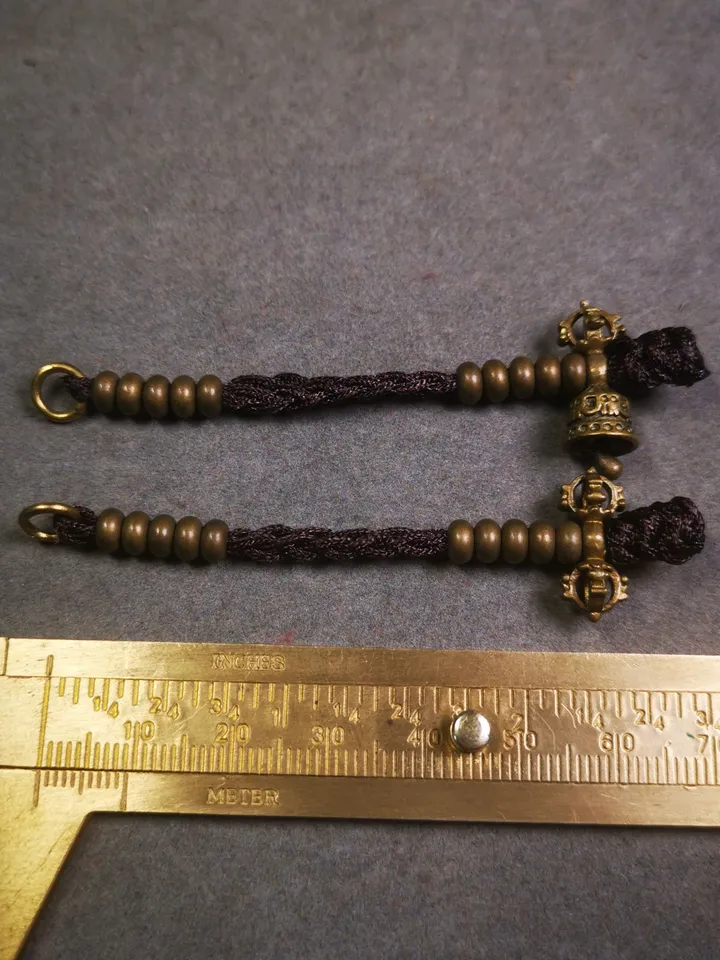Gandhanra Handmade Tibetan Buddhist Mala Counters,Prayer Bead Counters,with Dorje and Vajra Pendant,Made of  Brass
