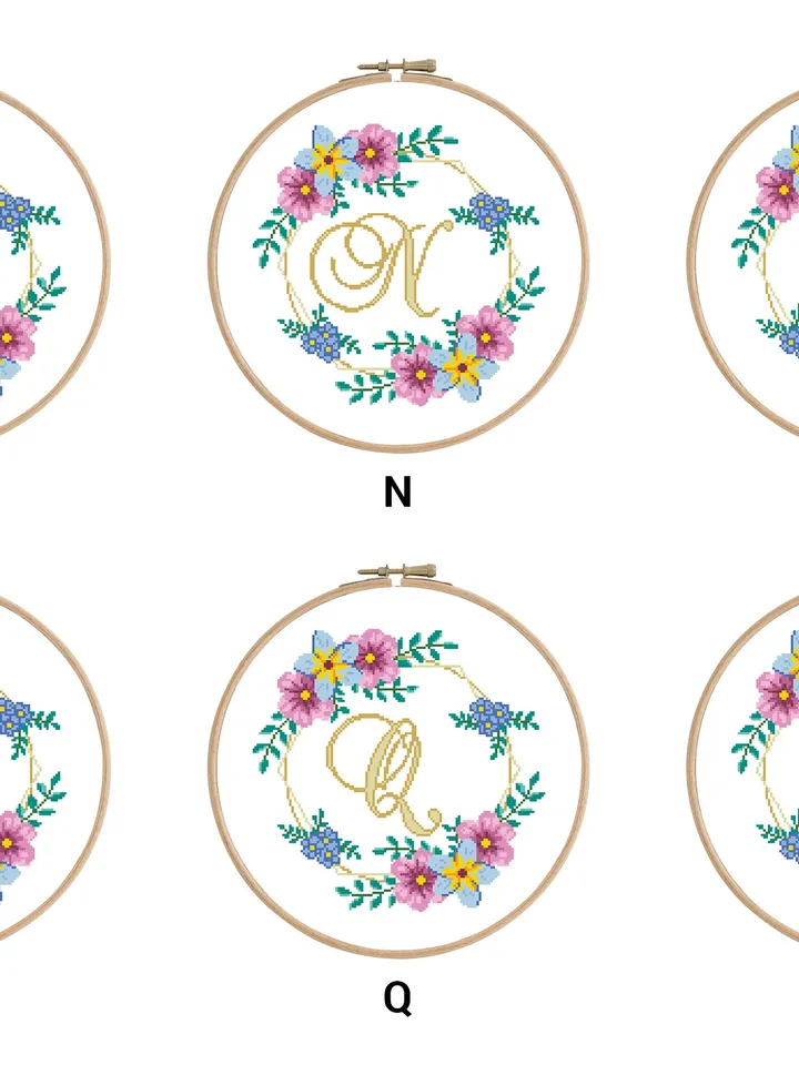 Alphabet Letter A  Cross stitch pattern | Embroidery Pattern | Instant Download | Embroidery Designs