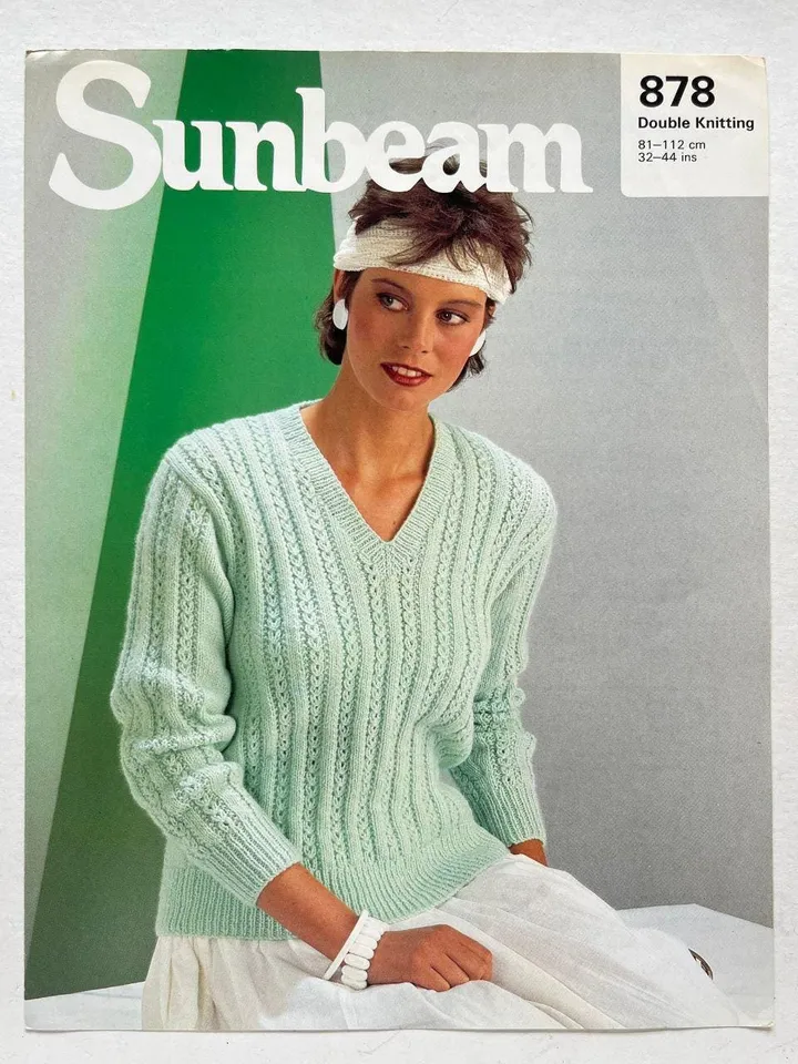 Sweater pattern, knitting pattern women ladies sweater, lace pattern sweater pdf instant download