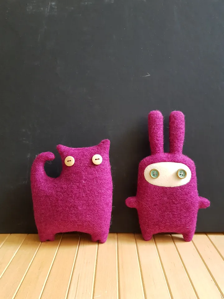 Little pink Rabbit sewing pattern PDF tutorial in English, bunny doll pattern, stuffed animal sewing diy