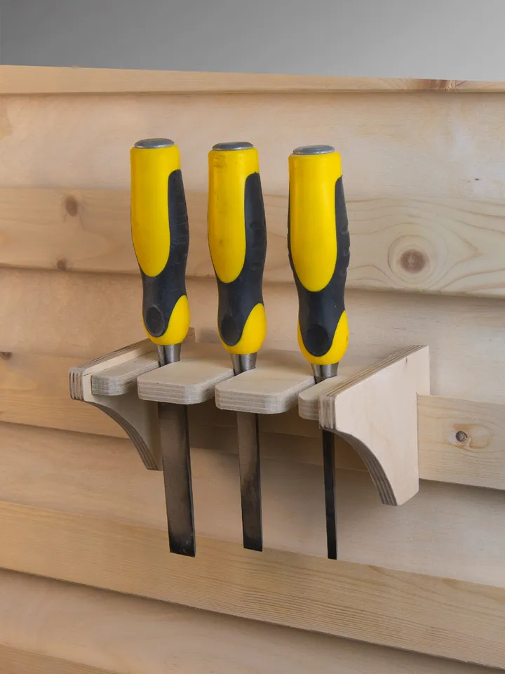 CHISEL Rack Plans (PDF, SVG) for Workshop – DIY French Cleat Storage System