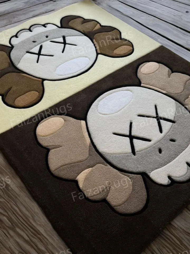 Buy 8x10 Kaws Handmade 100% Wool Case Rugs & Carpets, Handmade Carpet For Living Room, Dining Room, Hallway, Multiroom Carpets.