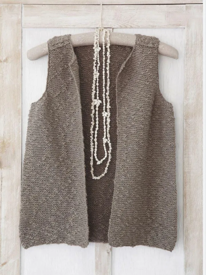 Waistcoat vest knitting pattern, easy waistcoat vest pattern, women ladies sleeveless cardigan instant download