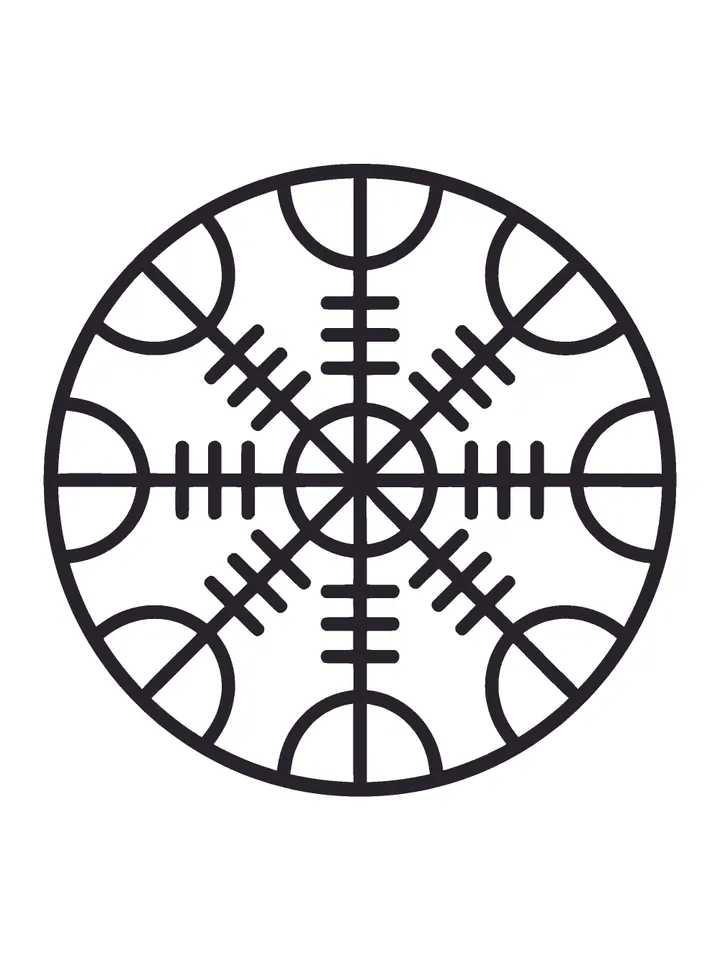 Vegvisir svg, Helm of Awe SVG, Viking Compass svg, Viking Symbol Vector, Viking Runes svg