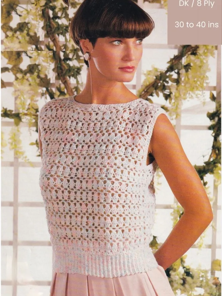 Top crochet pattern, easy crochet top, shirt crochet pdf