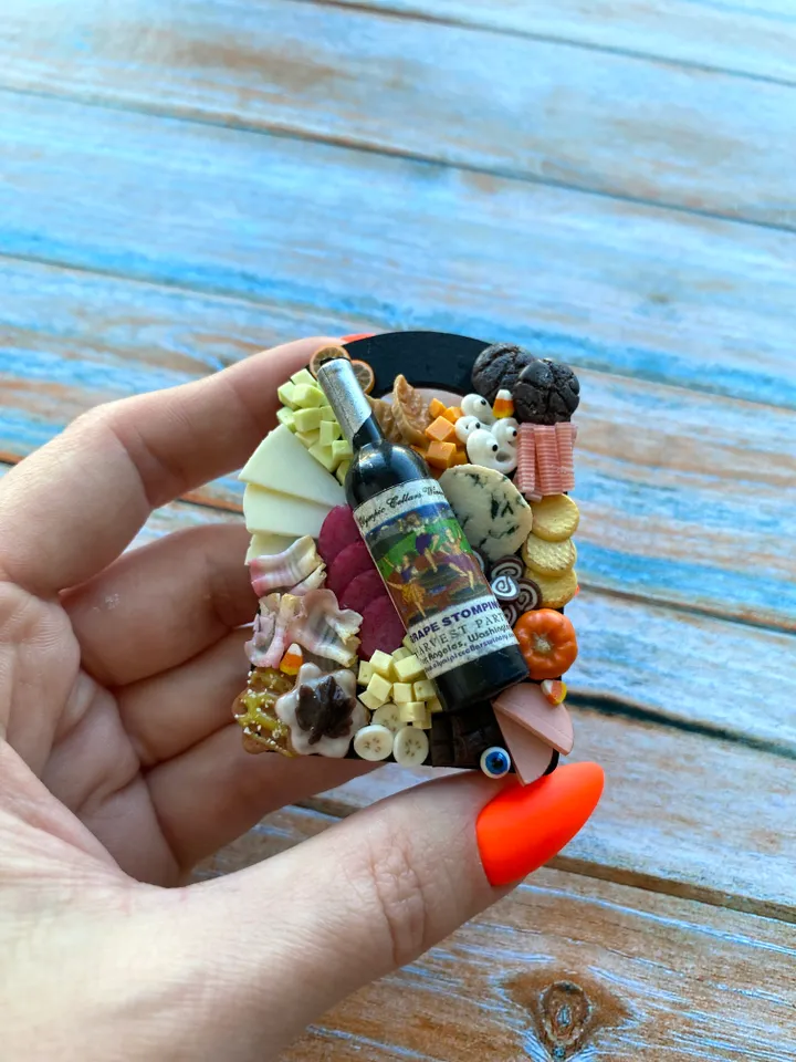 Magnet Miniature Halloween Charcuterie Board with Polymer clay Souvenir