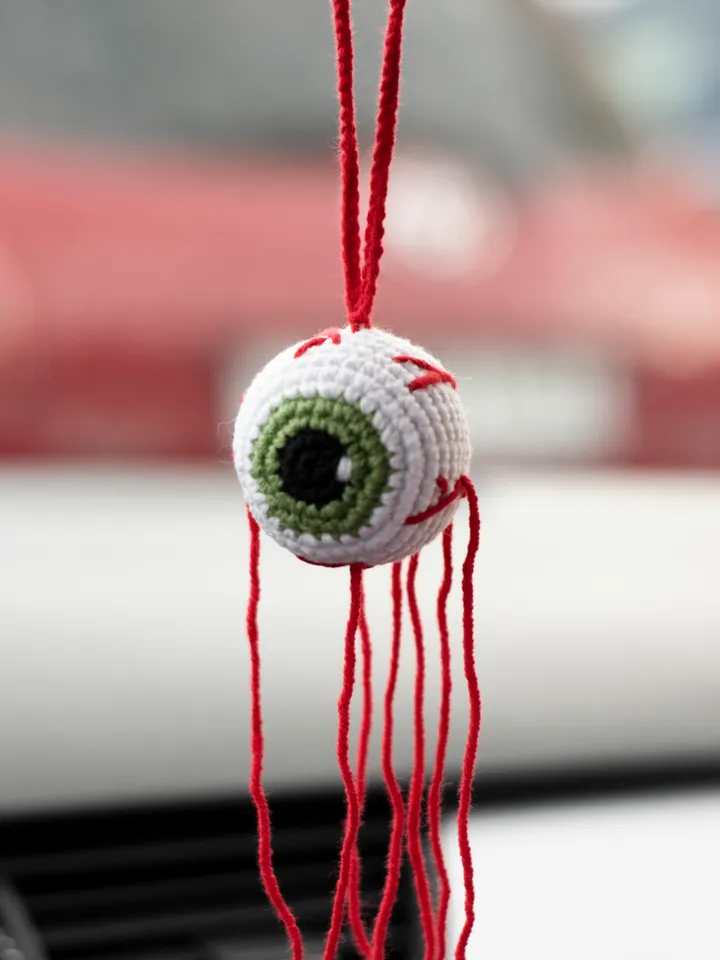Eyeball car accessories, car hanging, rear view mirror charm, zombie eye, car pendant