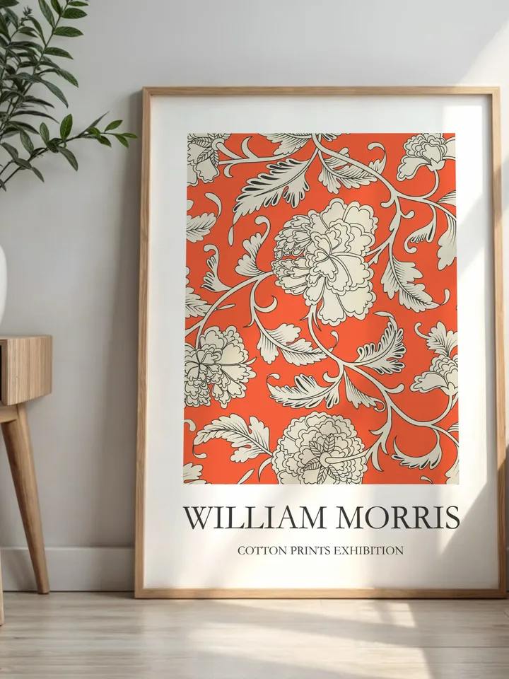 William Morris Inspired Digital Wall Art Vintage Textile Poster Museum Style Home Print Classic Interior Pattern Gift Decoration Download