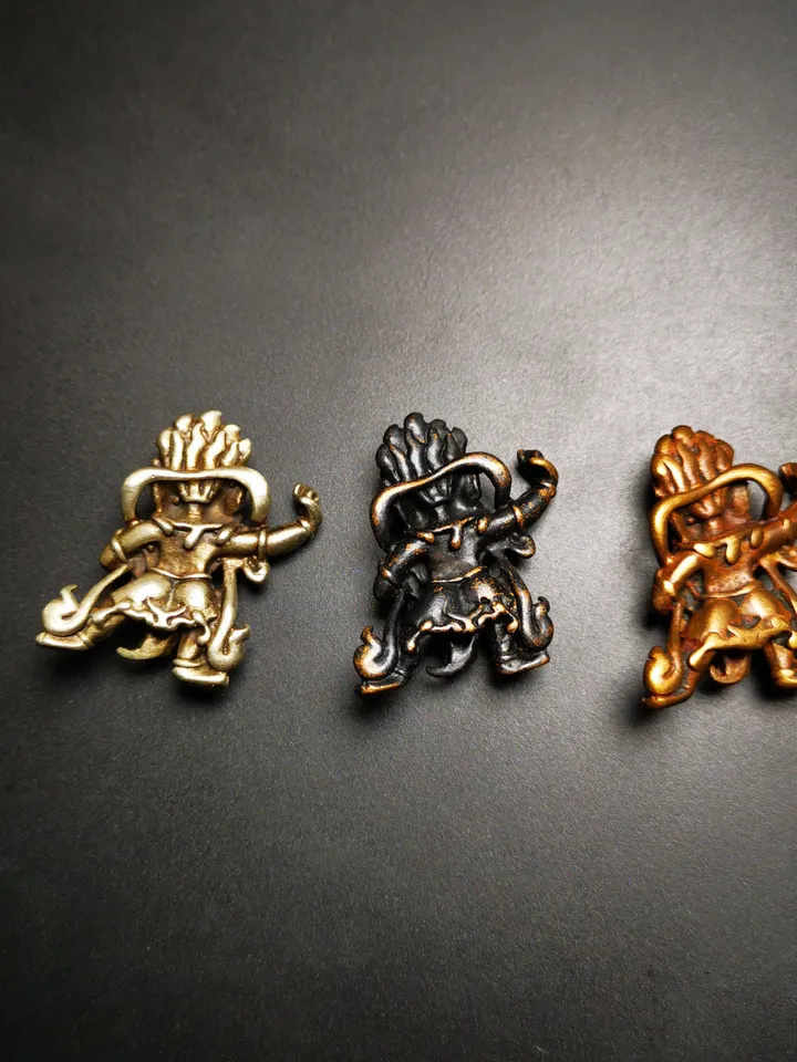 Gandhanra Handmade Vajrapani Amulet,Tibetan Tantric Buddhism Statue,the Protector and Guide of Gautama Buddha