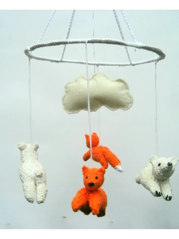 Foxes and bears mobile, Baby mobile, animal mobile, ZOO mobile, forest mobile, Thebabemuse