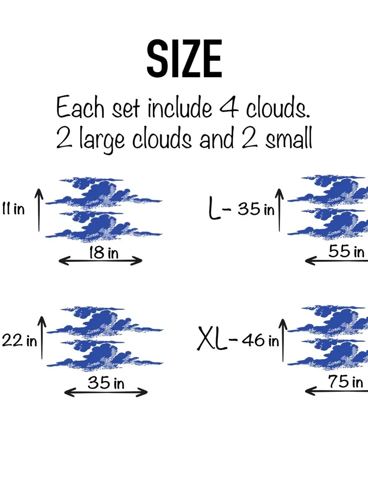 Clouds Wall Decal Decoration Sticker z826