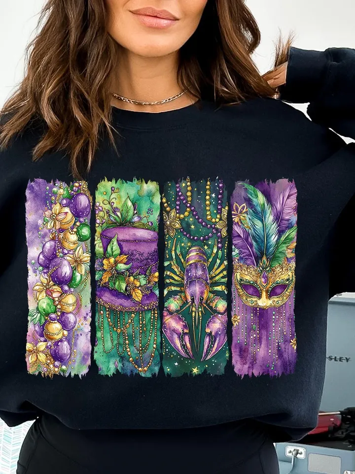 Retro Mardi Gras PNG, Fleur De Lis Png, Brushstroke Mardi Gras Png, Glitter, Mardi Gras Coquette Png, King Cake Png, Louisiana Crawfish Png
