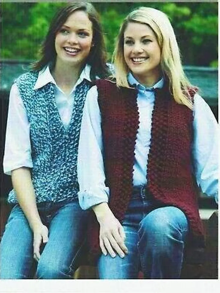 Waistcoat knitting pattern, women vest pattern, gilet easy pattern pdf instant download