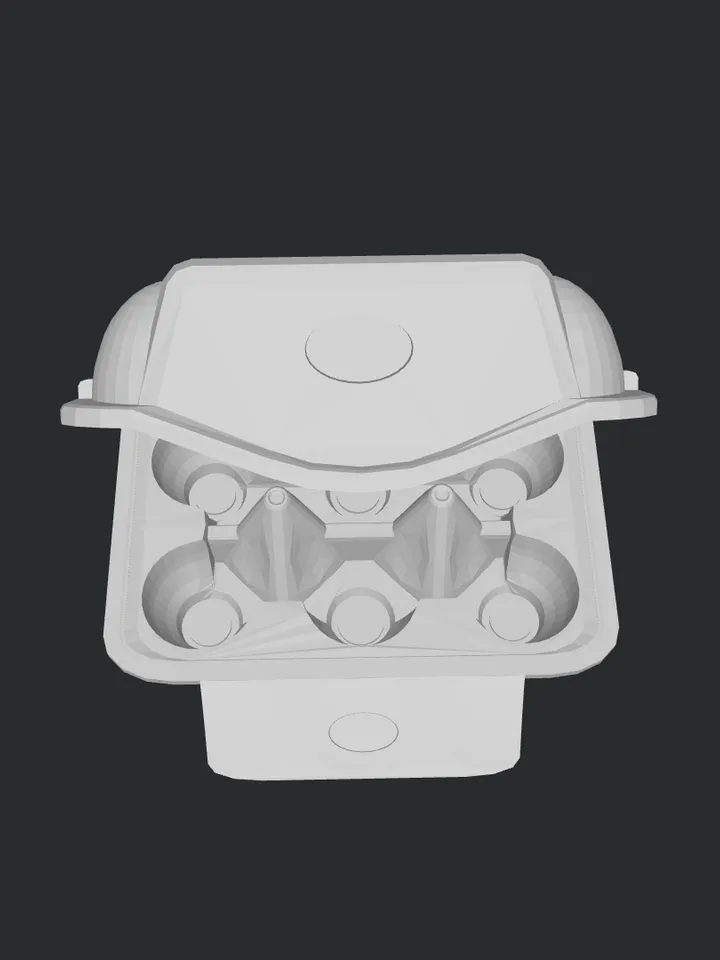 3D MODEL Miniature egg box model ready to print