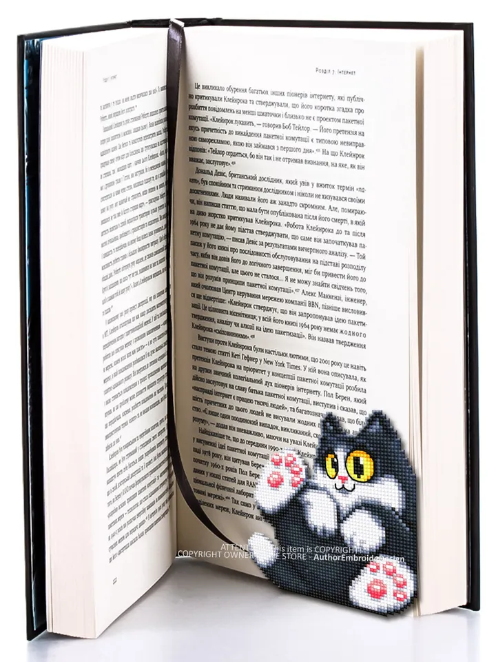 Black cat Corner bookmark cross stitch pattern download PDF Funny cat cross stitch chart, Cat bookmark digital pattern, Cat lover gift #B267