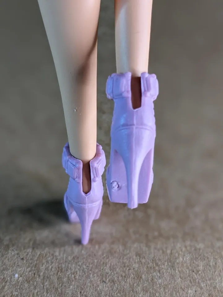 Purple heel sandals for 1/6 scale female dolls