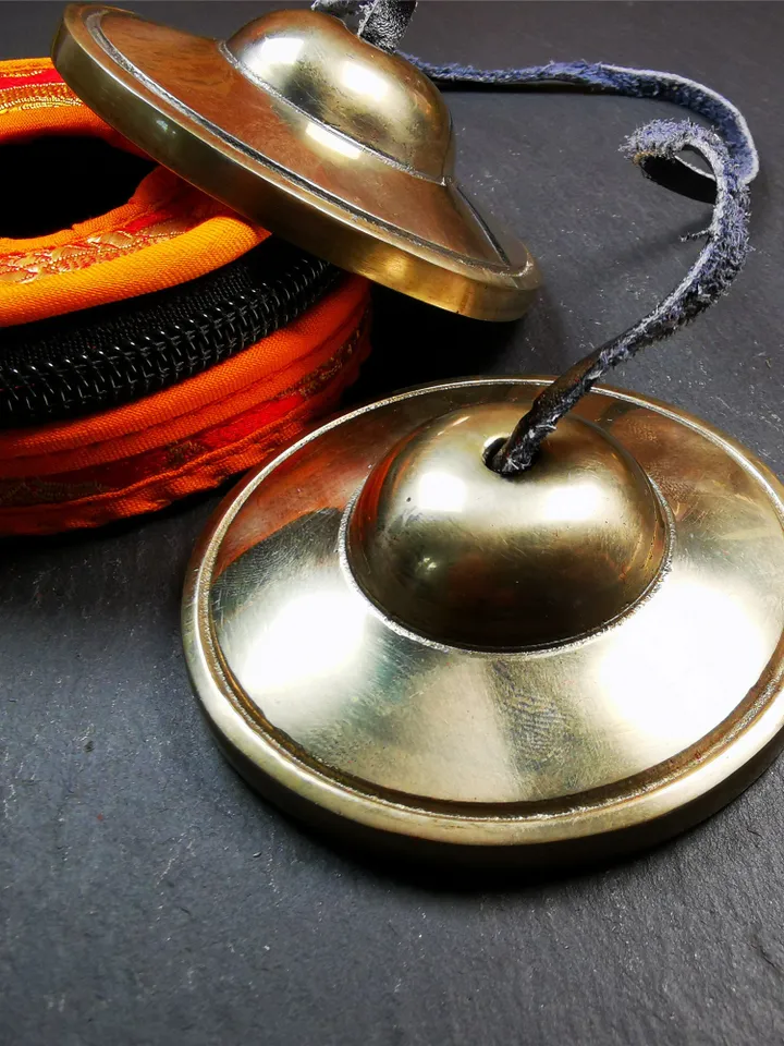 Gandhanra Customized Engrave Tibetan Cymbals,7cm / 2.75" Tingsha Bell,Buddhism Ritual Implement,Handmade in Nepal,Shiny Color