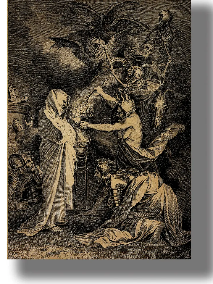 Apparition of the spirit of Samuel to Saul.