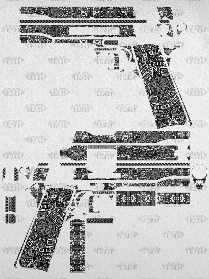 VECTOR DESIGN Colt Competition Series 70, 38 Super Aztec calendar