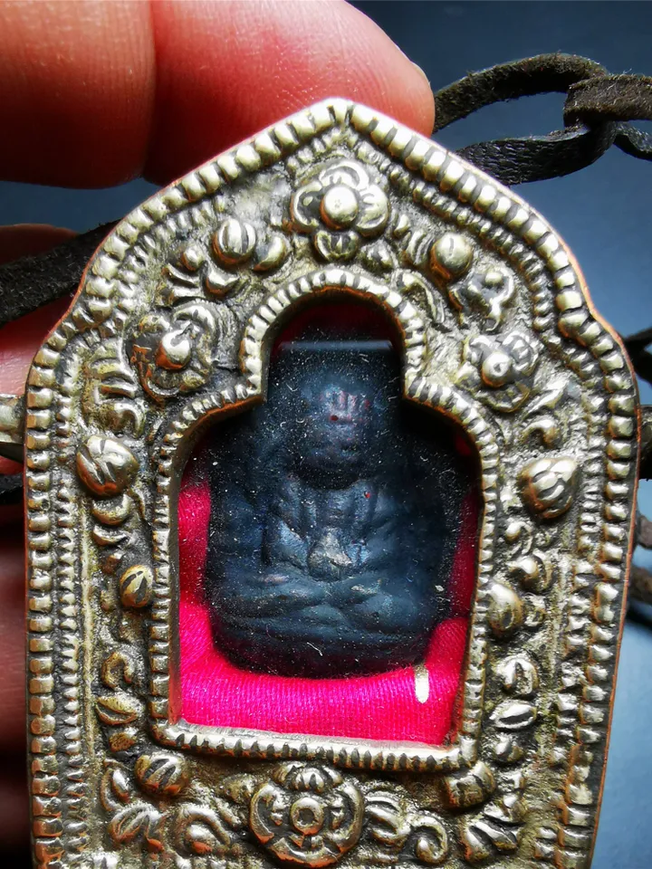 Gandhanra Acient Gau Ghau Shrine of Amitayus, Amitabha,Old Tibetan Buddhist Altar Amulet Pendant,80 years old