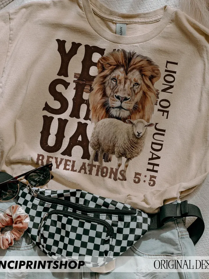 Retro Christian Png, Jesus png, YESHUA Png, Lion of Judah Png, Bible Verse png, Christian Shirt Design, Religious Png, Christian png, Retro