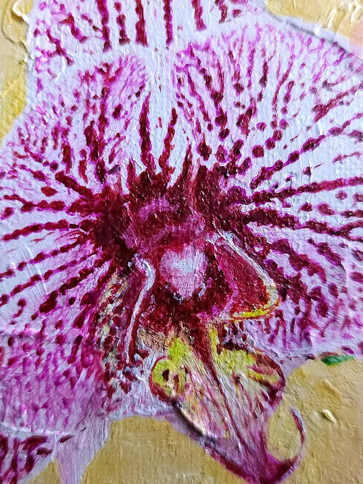 Orchid Flower Acrylic Painting Unique Gift for Orchid Lovers Cute Wall Art Decor for Mothers Day Thoughtful Gift