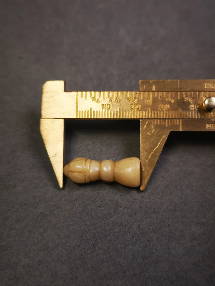 Gandhanra Handmade Tibetan Pendant Bead,Bone Carved Spacer Bead for Mala,Vajra Bell Amulet Pendant