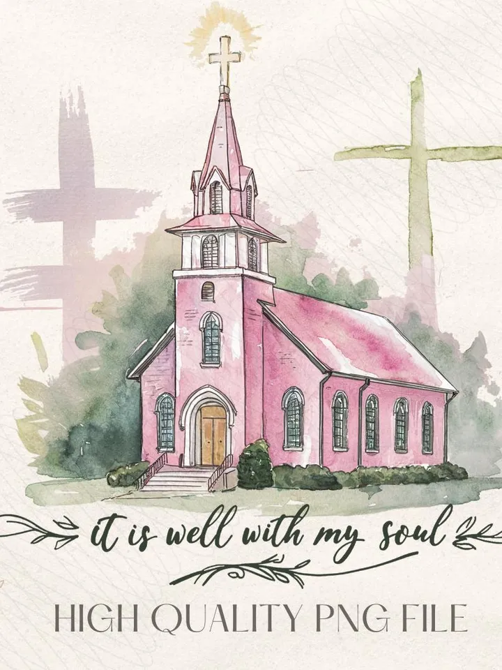 It Is Well With My Soul Watercolor PNG Sublimation | Vinyl Transfer | Christian Designs | Jesus Designs | Digital Download