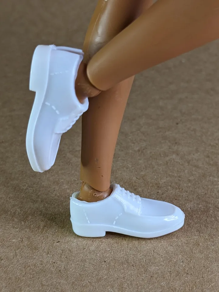 Classic white suits shoes for 1/6 scale male dolls