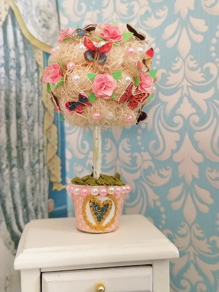 Ekibana for a doll house. puppet miniature. 1:12. Plants for keaukla. Flowers for a doll.