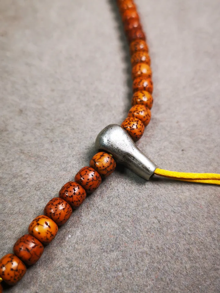 Gandhanra Tibetan Guru Bead,Mini Size T-drilled 3-Hole Prayer Bead,Mala Bead,Connector Bead for Buddhist Bead Accessories
