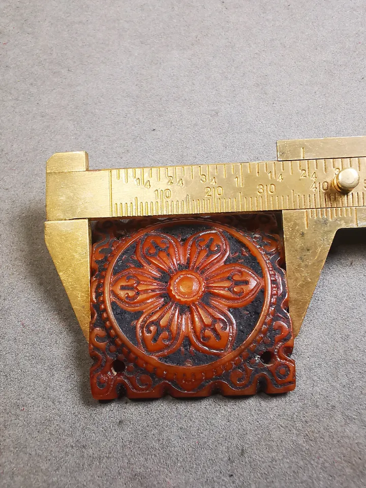 Gandhanra Yak Bone Carved Mandala Amulet Badge, Tibetan Buddhist Prayer Wheel Pendant,Dharma Chakra