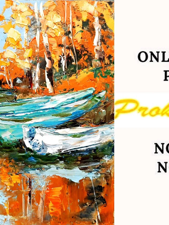 Michigan Painting Impasto Original Art boats painting National Park Wall Art boats Small Painting Original Art Gifts by ArtProkopaloSv