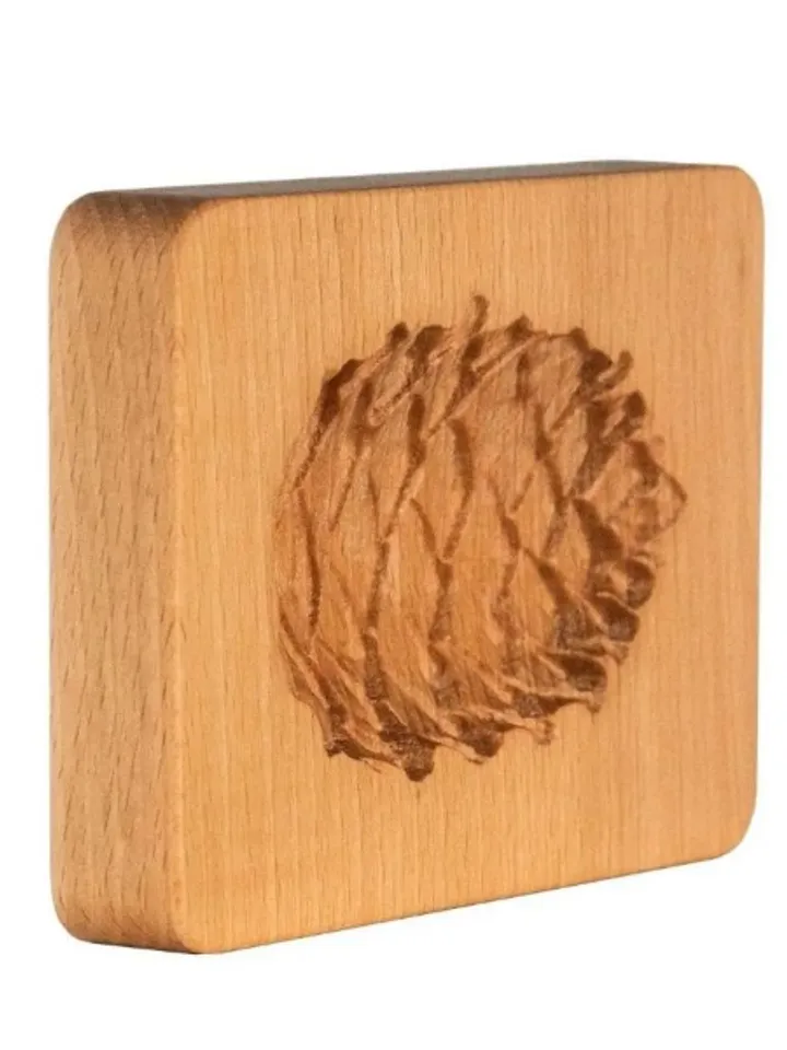 Cedar Cone Embossed cookie mold, cookie cutter, wooden mold, Wooden stamp stamp for gingerbread cookies springerle stamp
