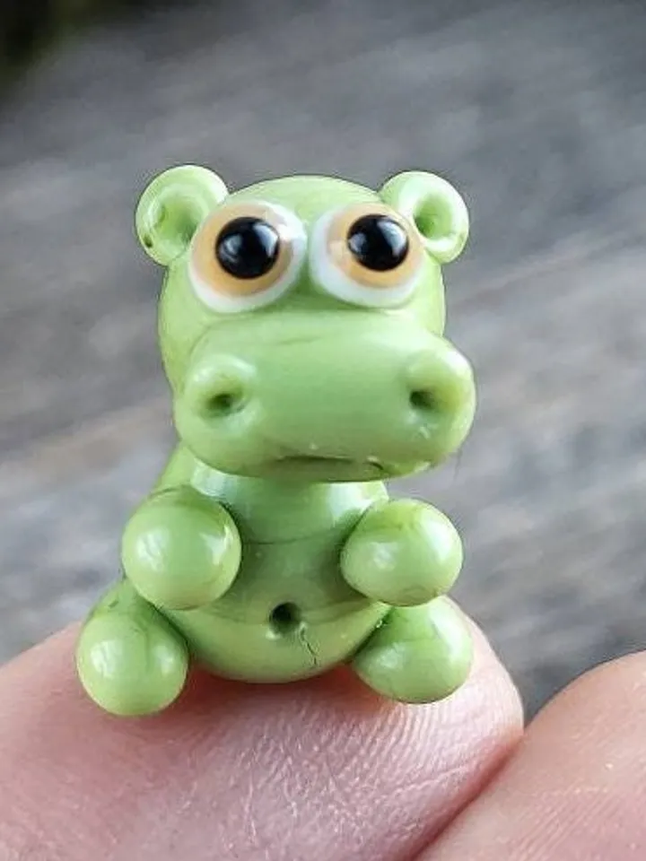 Hippo gifts Hippo ornament Hippo miniature Hippo figurine Hippo art Hippo Christmas Hippopotamus statues Begemoth figurine Glass hippo