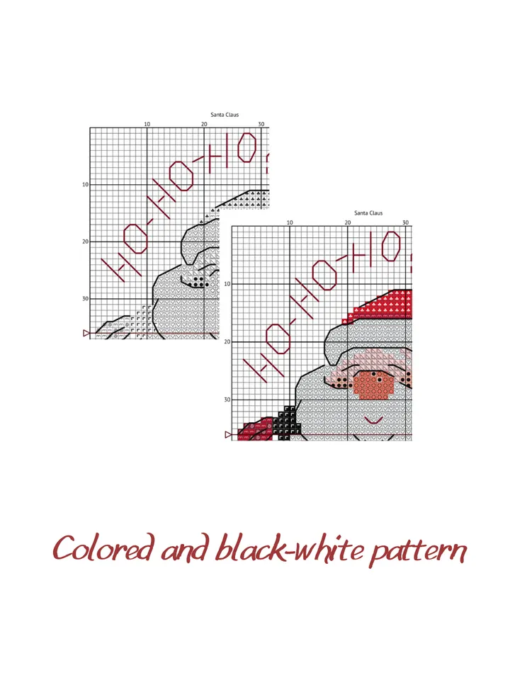 Cross stitch pattern Santa, New Year's gift, easy cross stitch pattern PDF
