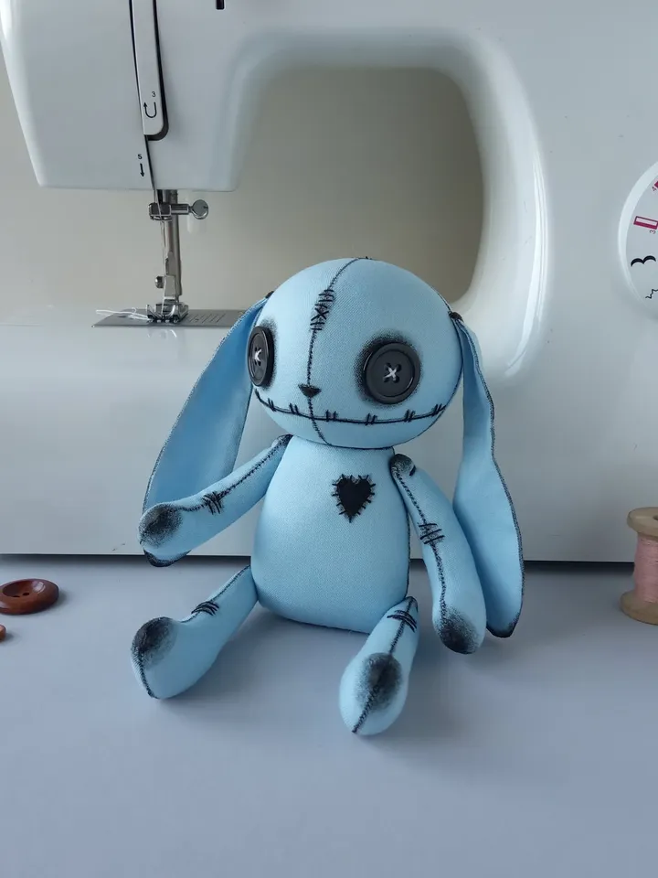 Handmade Bunny Doll – Blue