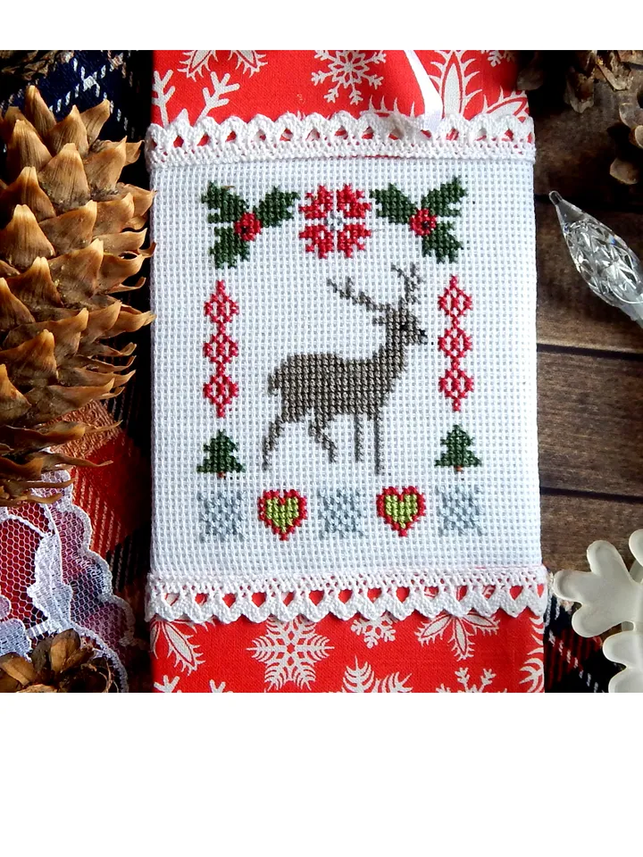 Christmas Deer cross stitch pattern