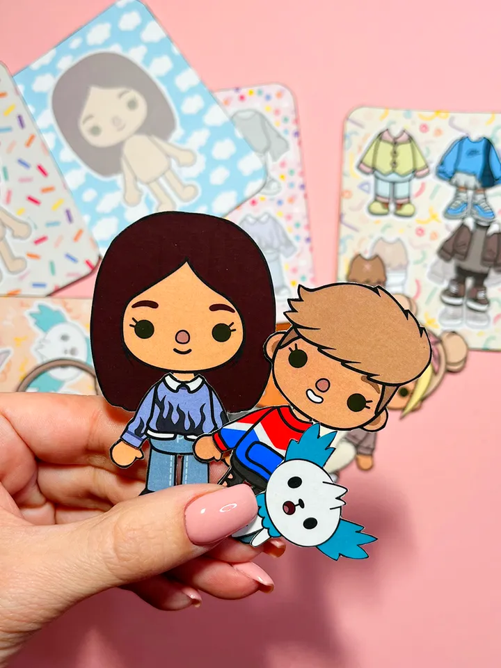Toca Boca Paper Dolls with Pet