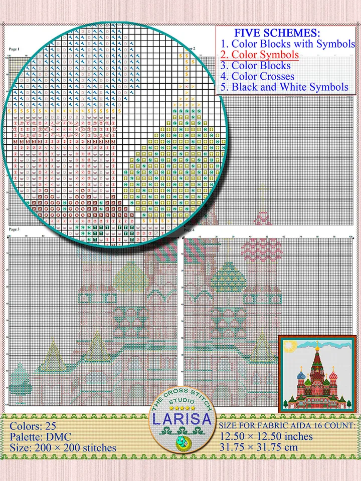 Saint Basil’s Cathedral Cross Stitch Pattern | The Cathedral of Vasily the Blessed