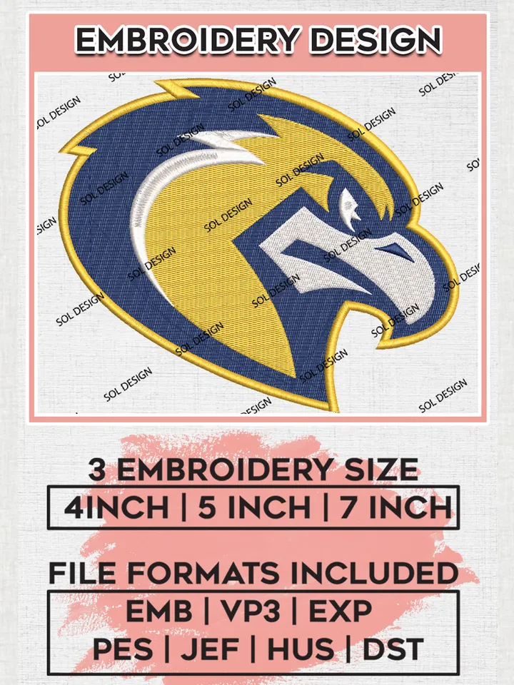 Marquette Golden Eagles College Team Head Mascot Logo Embroidery Design Files, NCAA Marquette Golden Eagles Machine Embroidery, NCAA Teams, 3 sizes, NCAA Machine embroidery designs, Digital Download