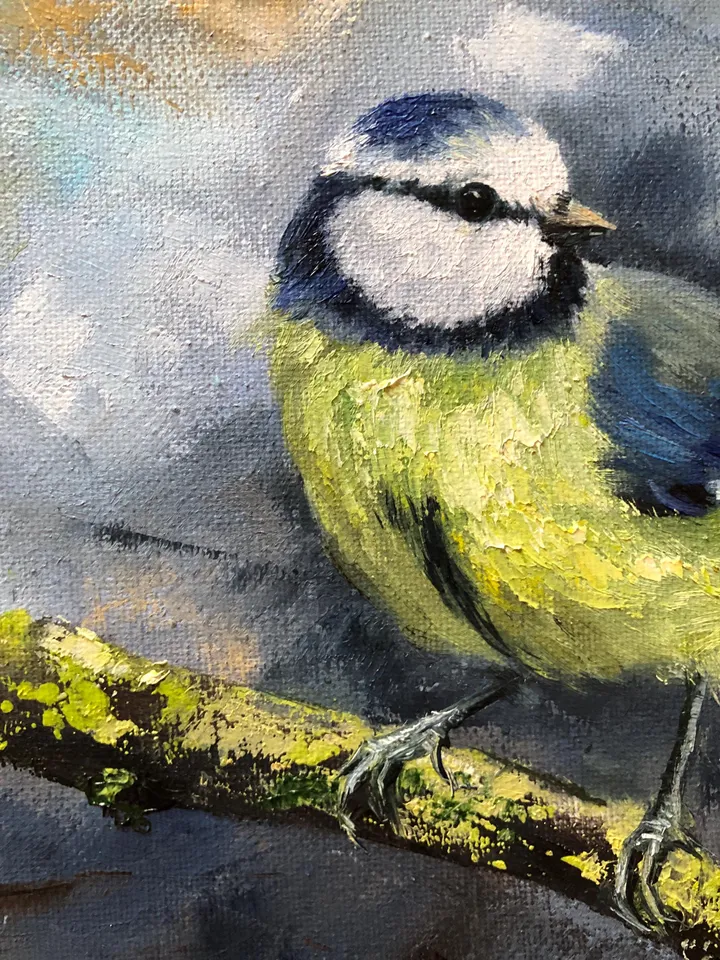 Bird Original Oil Painting Animal Painting Birds Wall Art