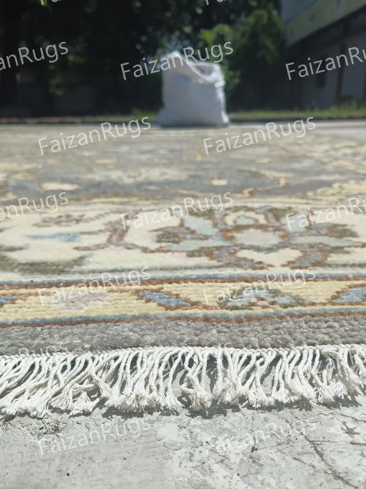 10X14 Gray Oushak rug muted multi size 8x10/9x12/10x14 Hand-knotted Vintage Oushak Wool Area Rug for Living Room, Dining room.