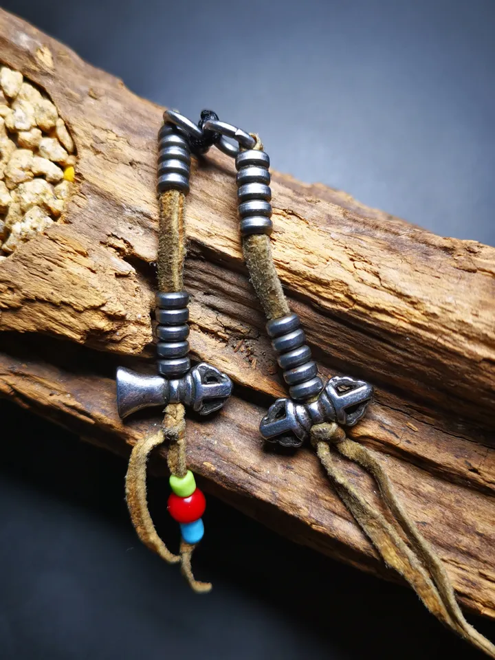 Gandhanra Handmade Tibetan Buddhist Mala Counters,Prayer Bead Counters,with Dorje and Vajra,Made of Cold Iron